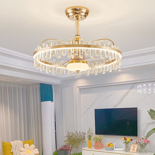 Fan light, dining room light, bedroom light, crystal chandelier. HQC5335-5775