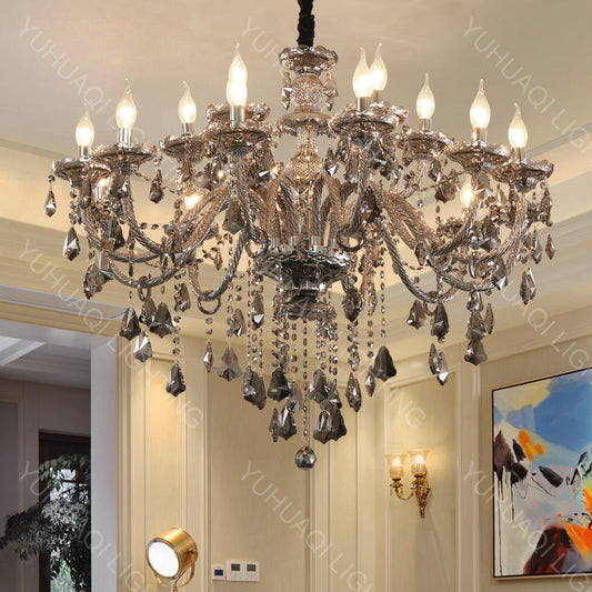 European-style Smoky Gray Crystal Chandelier HQ8015