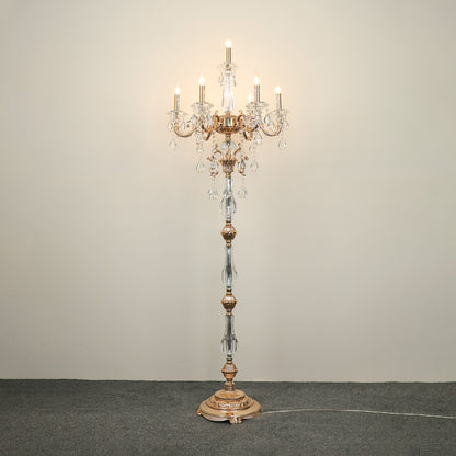 Crystal floor lamp, zinc alloy crystal floor lamp