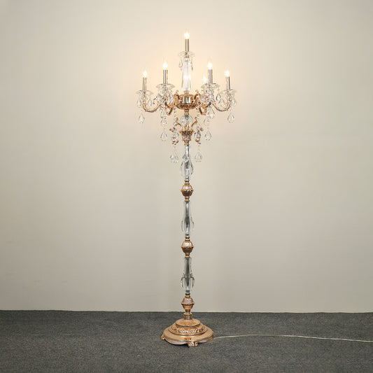 Crystal floor lamp, zinc alloy crystal floor lamp