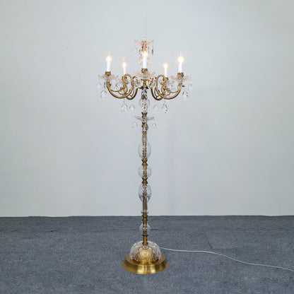 Crystal Floor Lamp | European-Style Crystal Lighting | Living Room Lamp | Villa Lighting