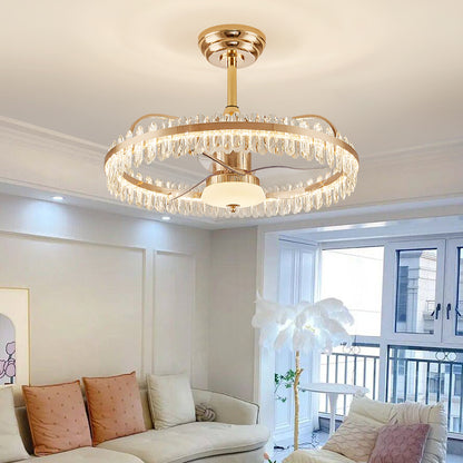 Fan light, dining room light, bedroom light, crystal chandelier. HQC5390-6050