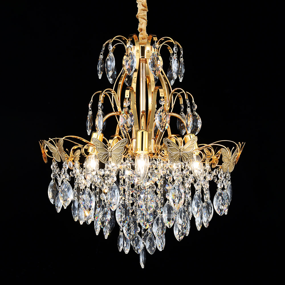 5007Wrought iron candle crystal chandelier