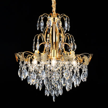 5007Wrought iron candle crystal chandelier