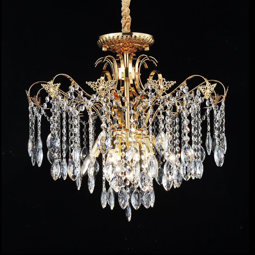 5013Wrought iron candle crystal chandelier
