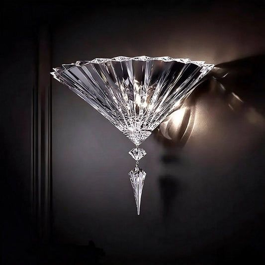 Transparent crystal wall lamp bedroom