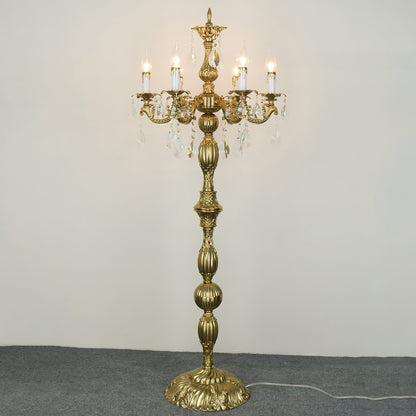 Zinc alloy floor lamp, European style floor lamp, crystal floor lamp