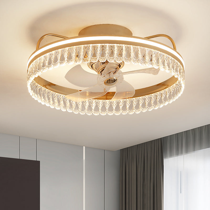 Fan light, dining room light, bedroom light, crystal chandelier, ceiling light