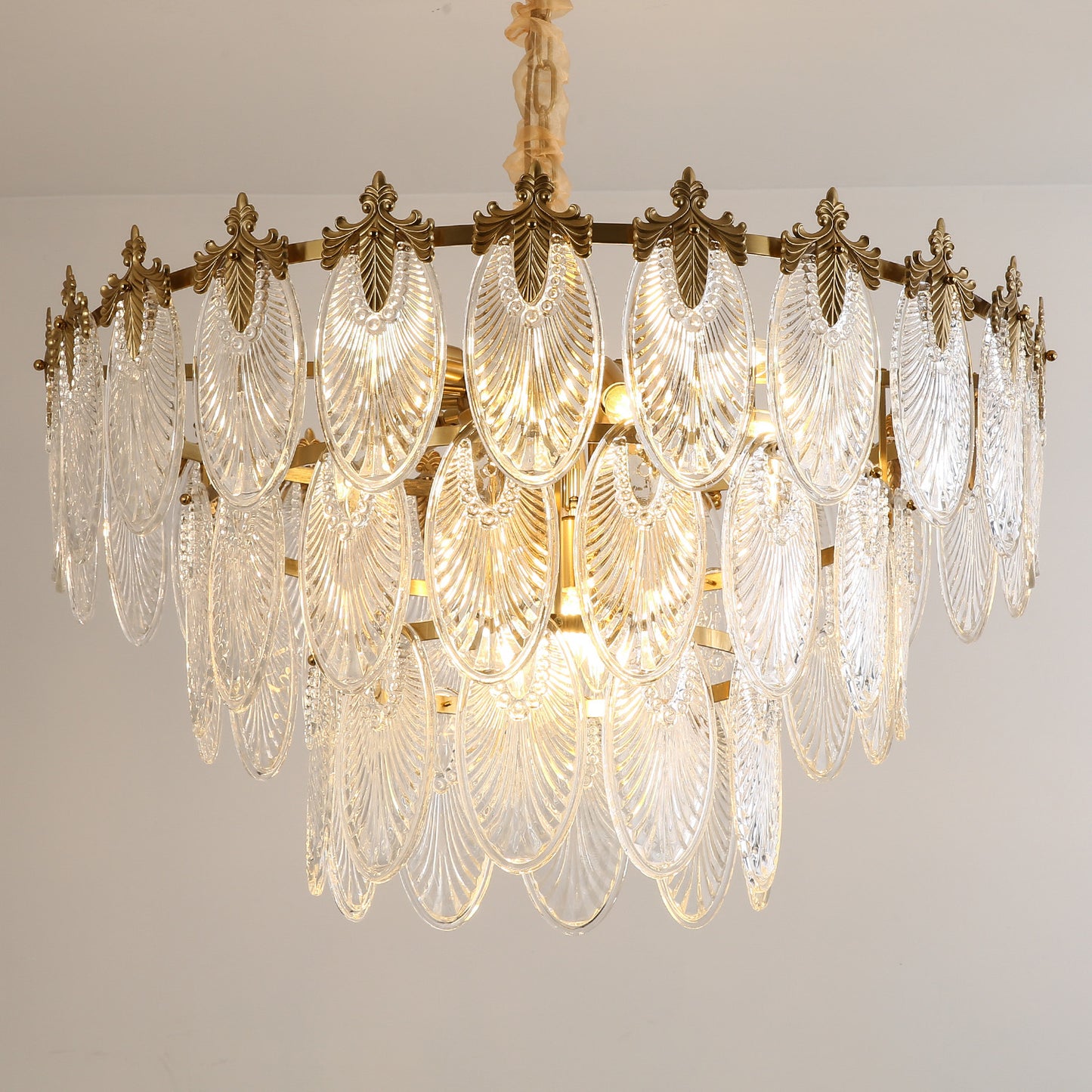 Postmodern glass chandelier modern minimalist style