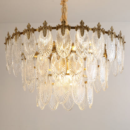 Postmodern glass chandelier modern minimalist style