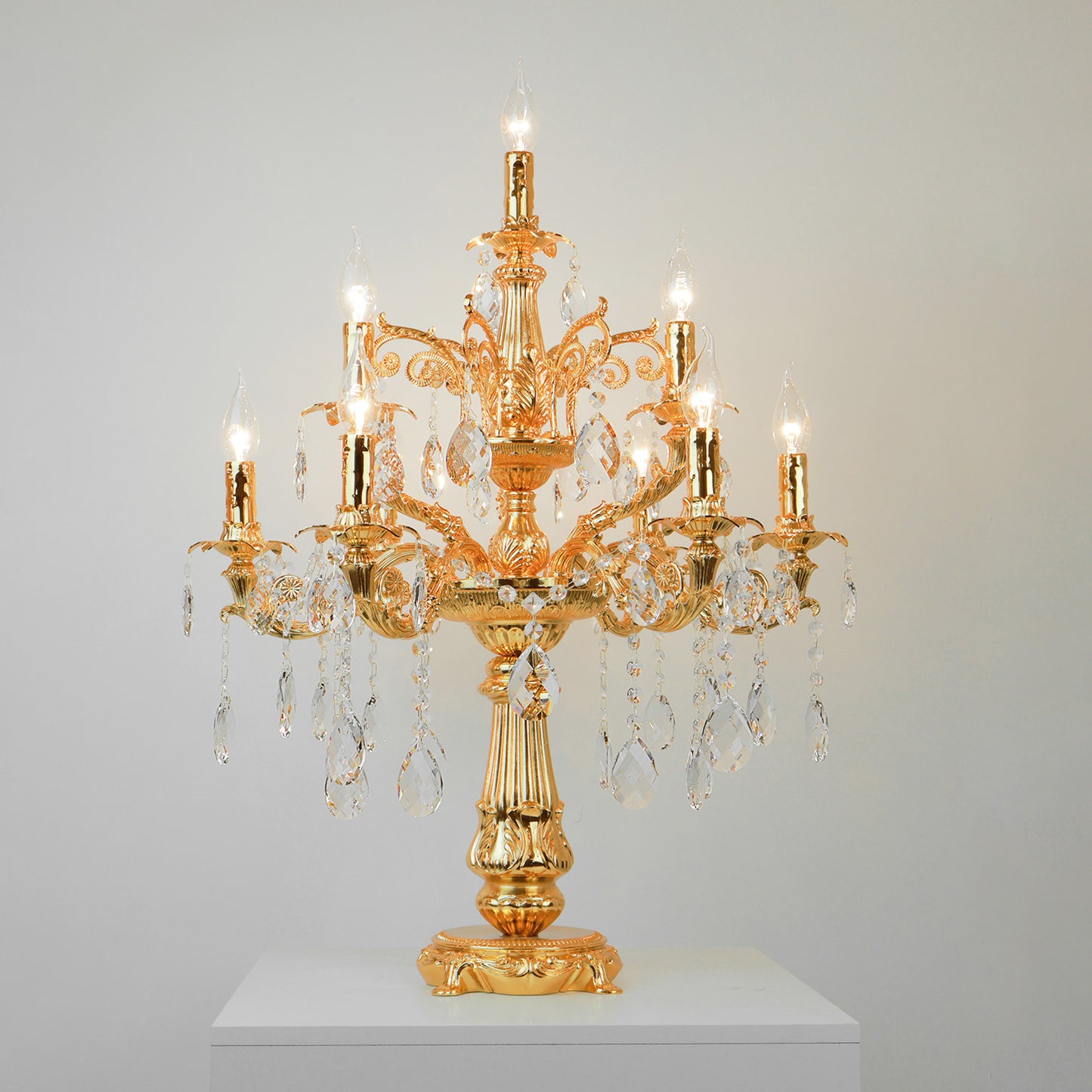 European style crystal table lamp, living room table lamp, villa table lamp, study table lamp