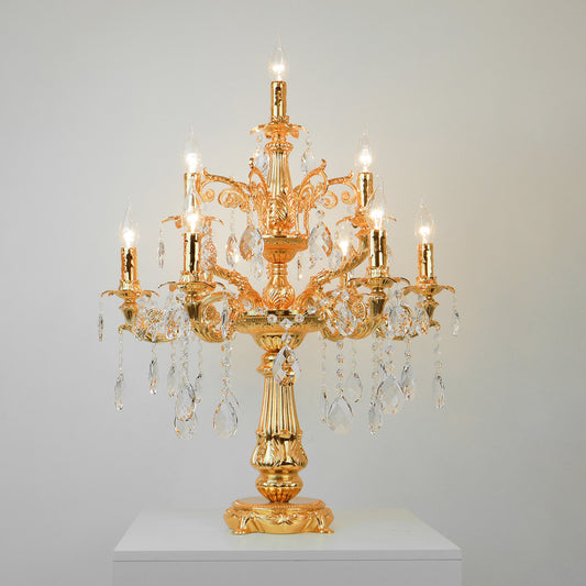 European style crystal table lamp, living room table lamp, villa table lamp, study table lamp