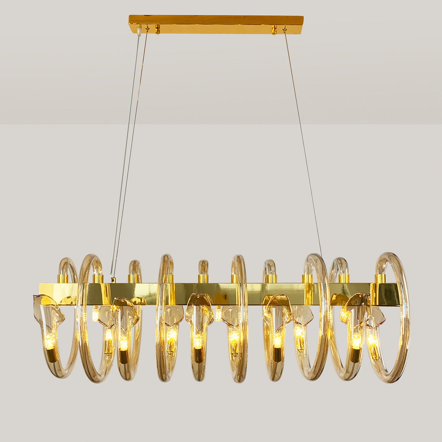 European candle crystal chandelier golden hotel villa lamp