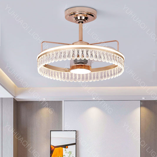 Aluminum Crystal Fan Lamp