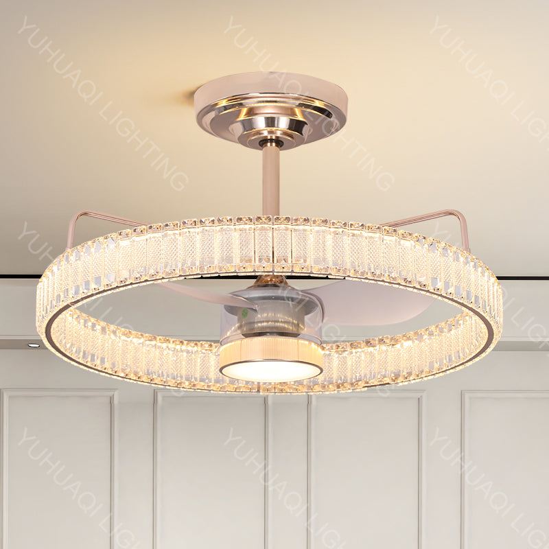 Aluminum Crystal Fan Lamp
