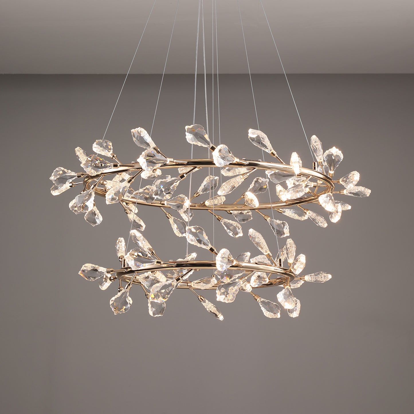 Modern minimalist light luxury crystal chandelier restaurant chandelier living room chandelier