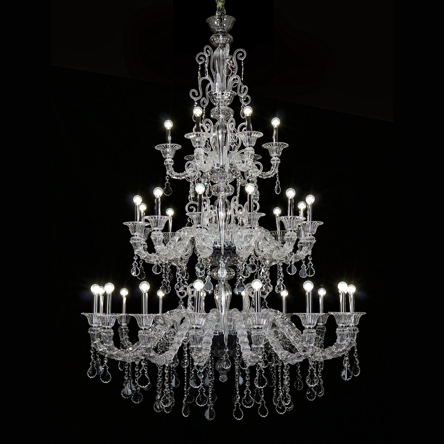 European crystal chandelier living room light duplex villa light  modern and simple  lamp
