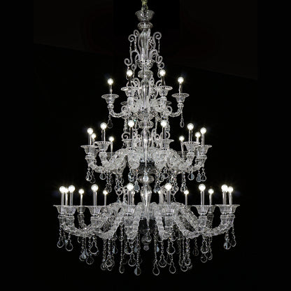 European crystal chandelier living room light duplex villa light  modern and simple  lamp
