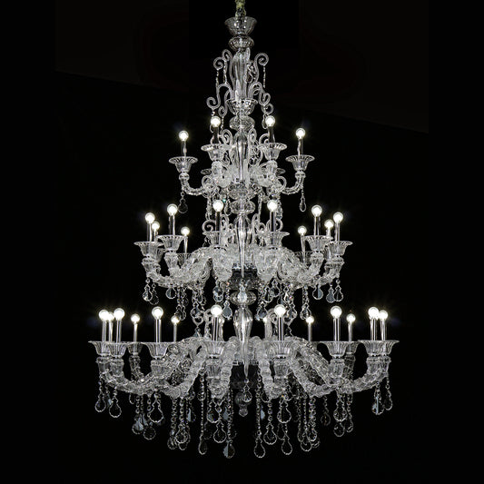 European crystal chandelier living room light duplex villa light  modern and simple  lamp