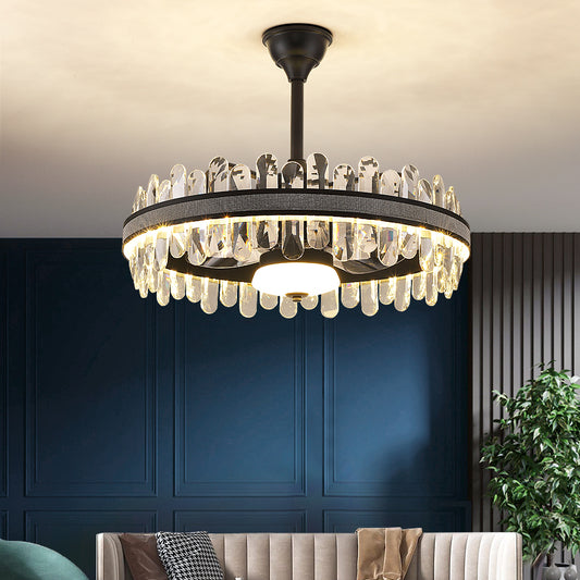 Fan light, dining room light, bedroom light, crystal light, crystal chandelier