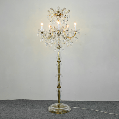 Crystal Floor Lamp | European-Style Crystal Lighting | Living Room Lamp | Villa Lighting
