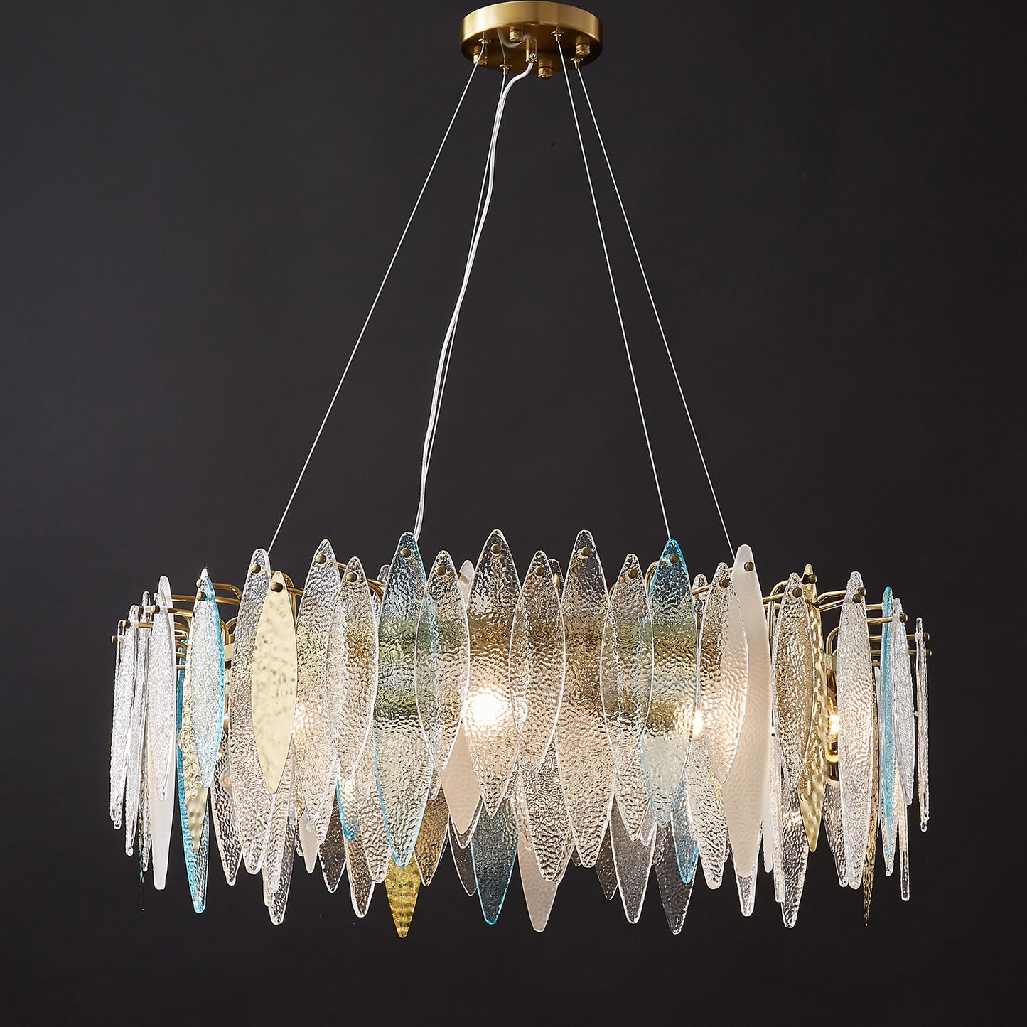 Postmodern glass chandelier modern minimalist style