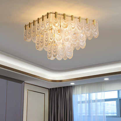 Postmodern glass ceiling light, dining room chandelier, hallway chandelier