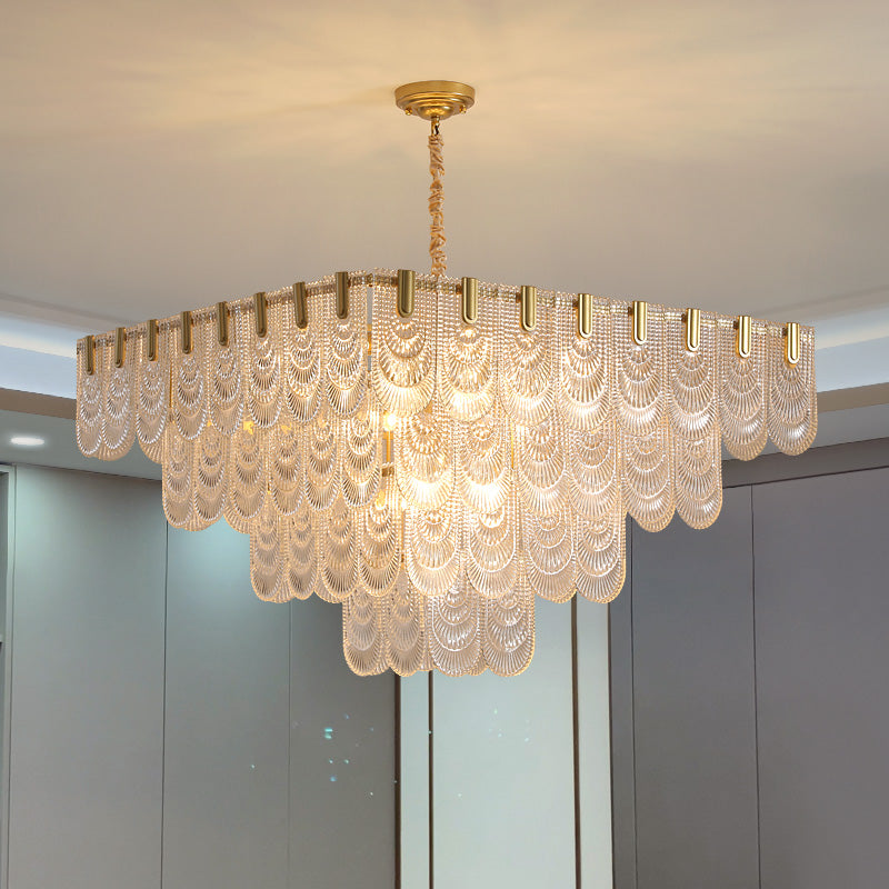 Postmodern glass chandelier, dining room chandelier, hallway chandelier