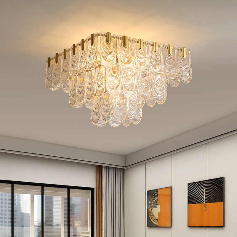 Postmodern glass ceiling light, dining room chandelier, hallway chandelier