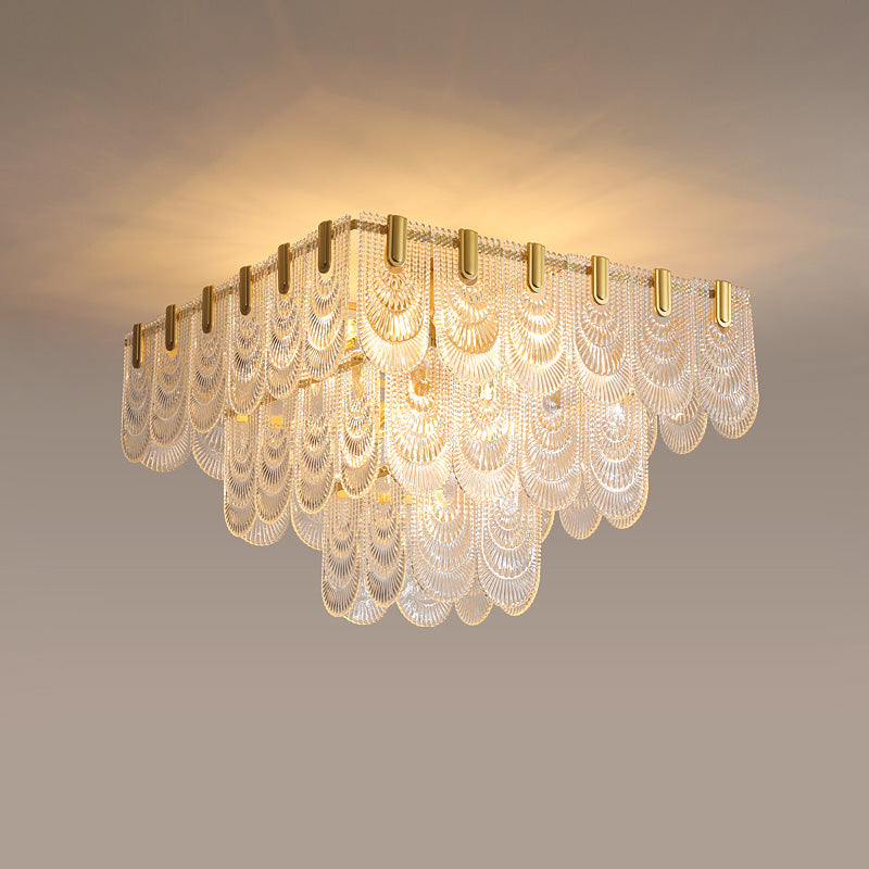 Postmodern glass ceiling light, dining room chandelier, hallway chandelier