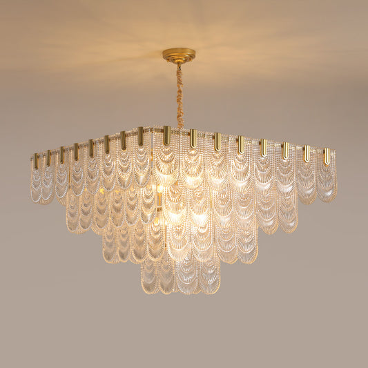 Postmodern glass chandelier, dining room chandelier, hallway chandelier