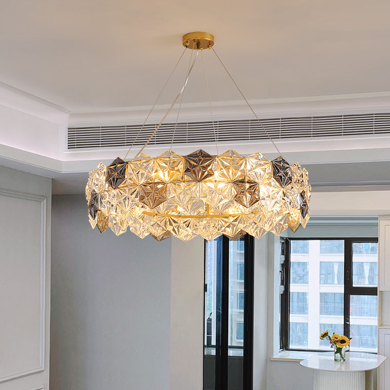Postmodern glass chandelier, dining room chandelier, hallway chandelier, living room light