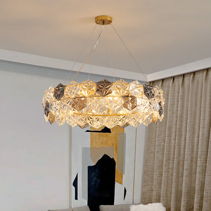 Postmodern glass chandelier, dining room chandelier, hallway chandelier, living room light