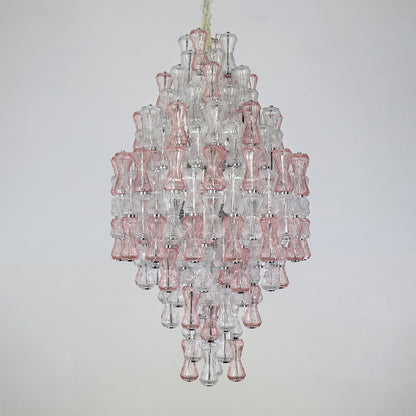 French style pendant light luxury glass lamp villa restaurant colorful pendant light