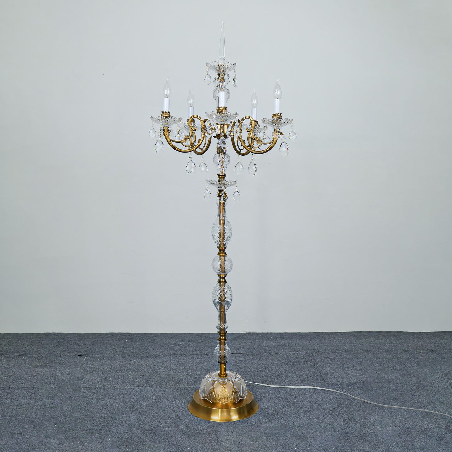 Crystal Floor Lamp | European-Style Crystal Lighting | Living Room Lamp | Villa Lighting