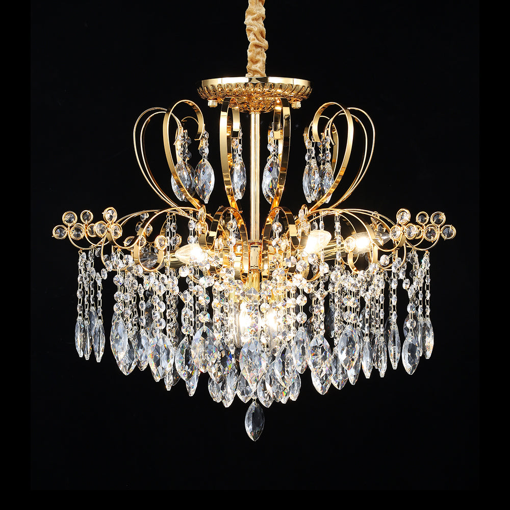 5021Wrought iron candle crystal chandelier