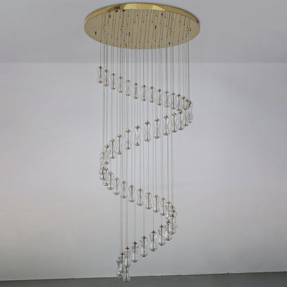 Modern luxury glass chandelier villa living room minimalist chandelier