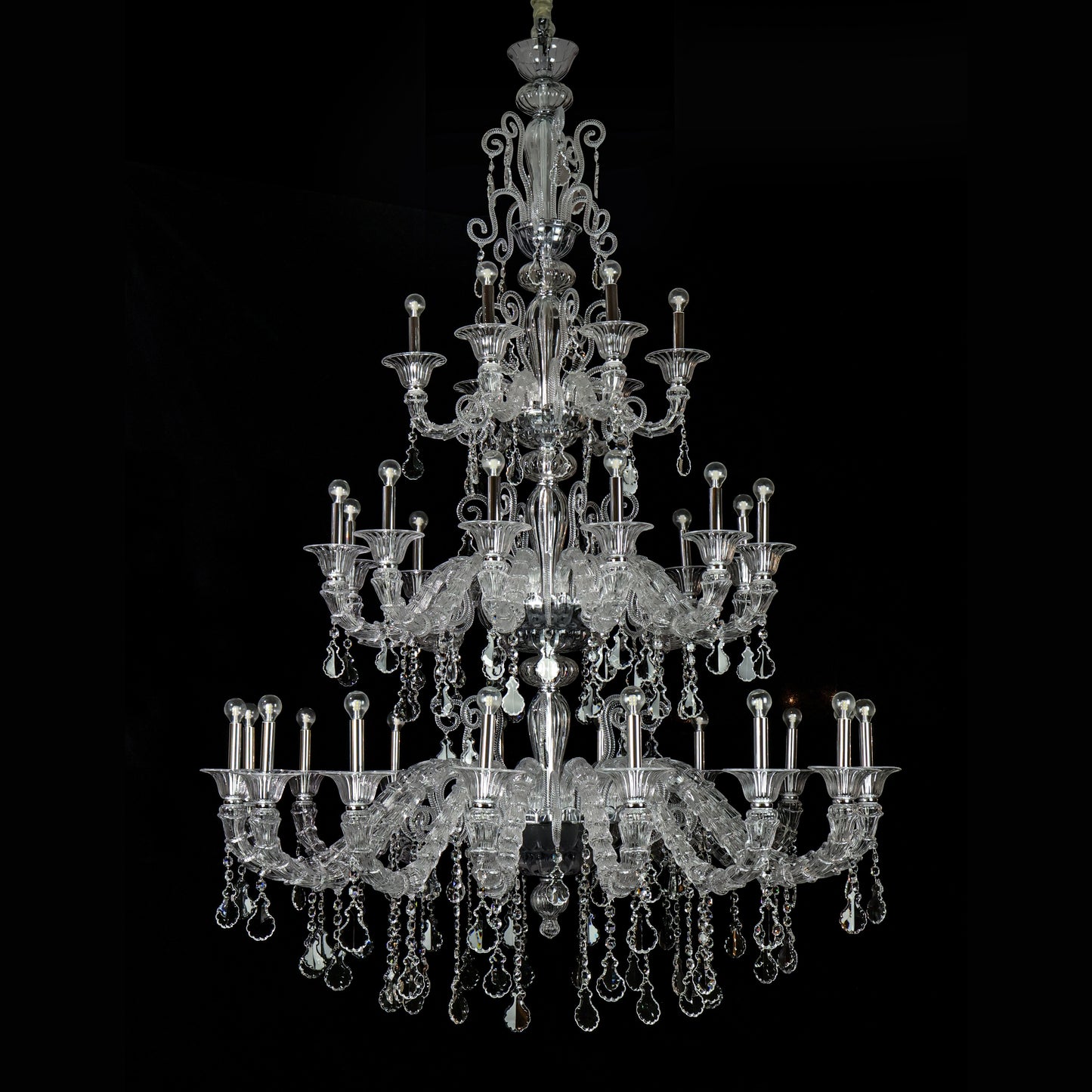 European crystal chandelier living room light duplex villa light  modern and simple  lamp