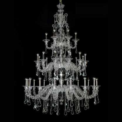European crystal chandelier living room light duplex villa light  modern and simple  lamp