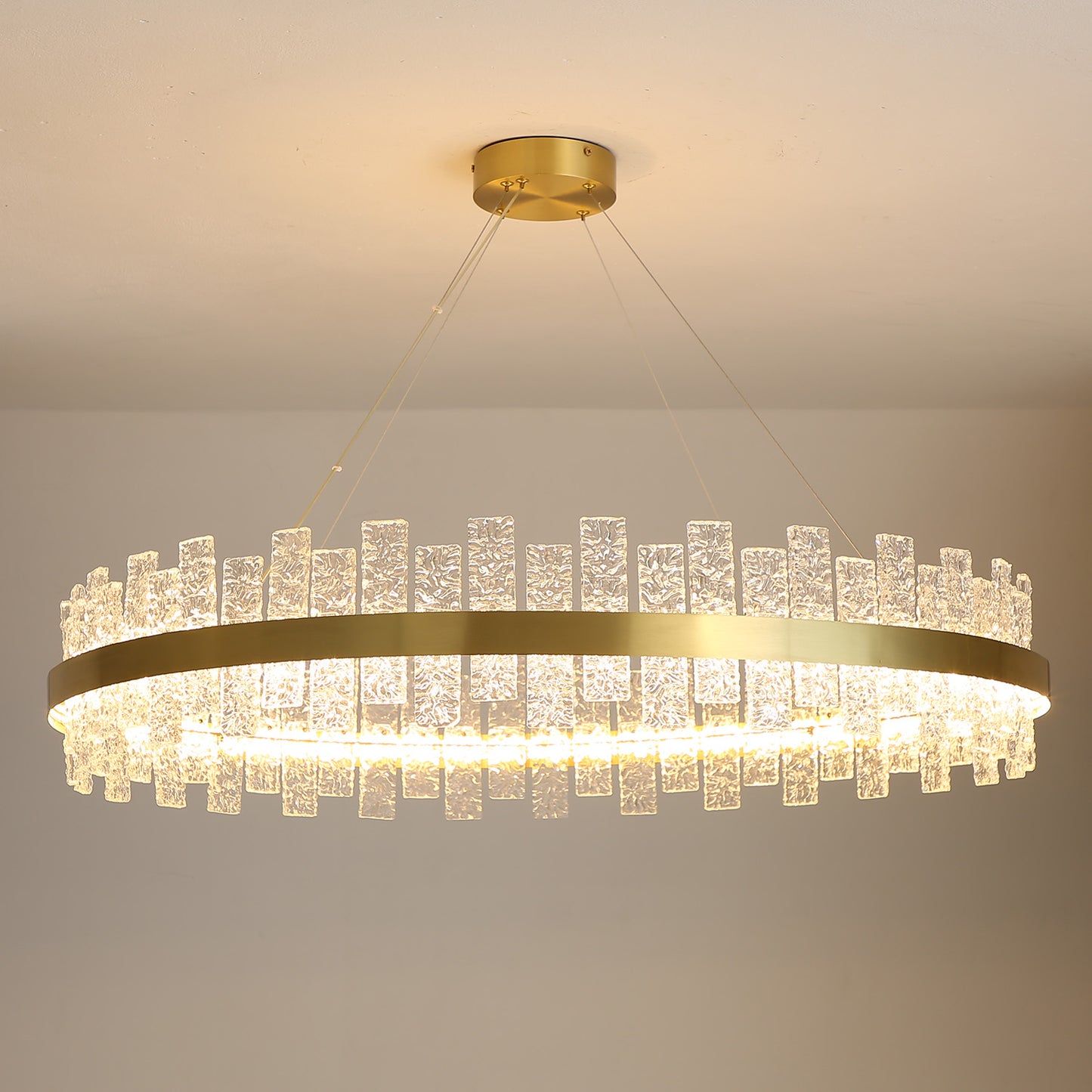 Postmodern glass chandelier modern minimalist style