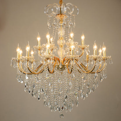 European candle crystal chandelier