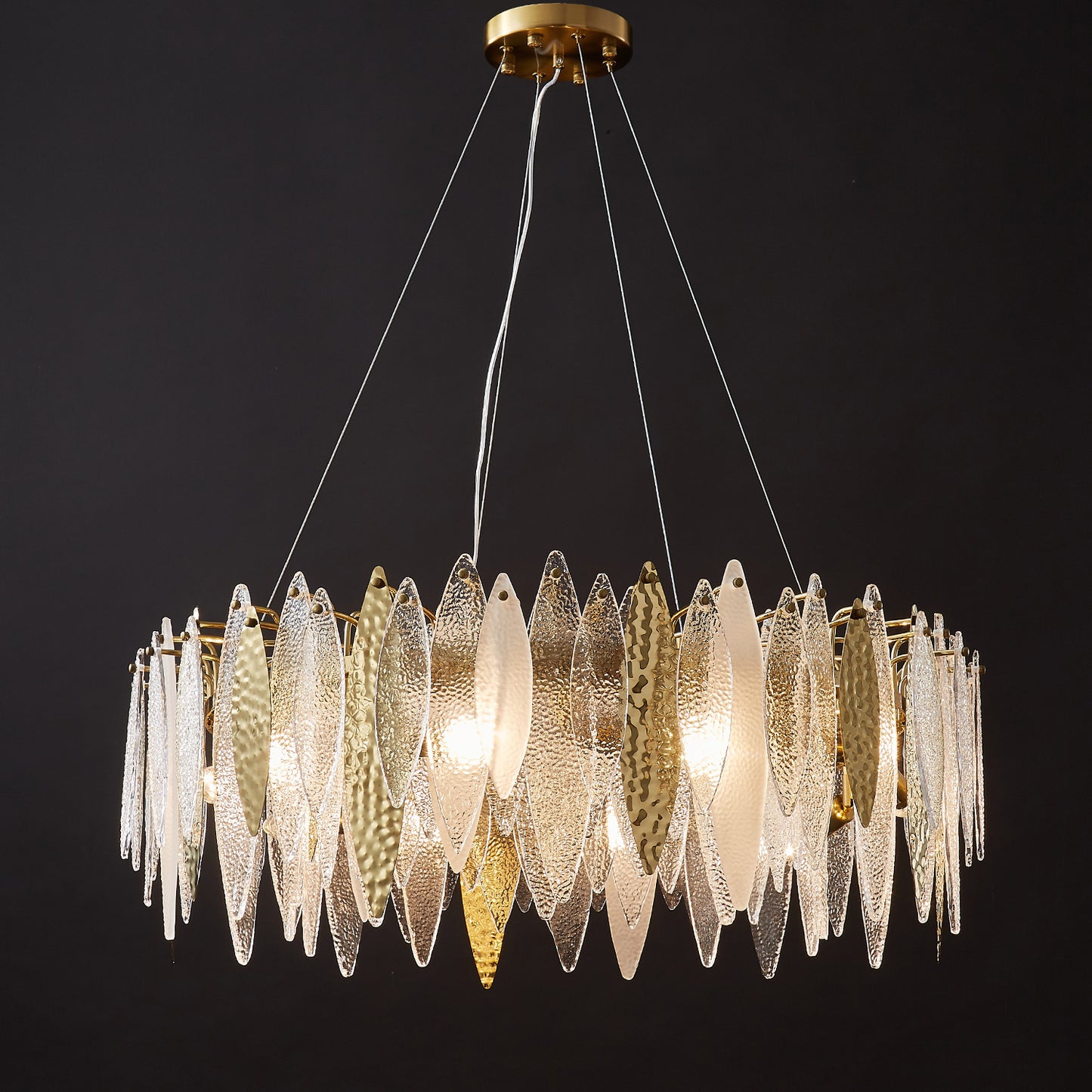 Postmodern glass chandelier modern minimalist style