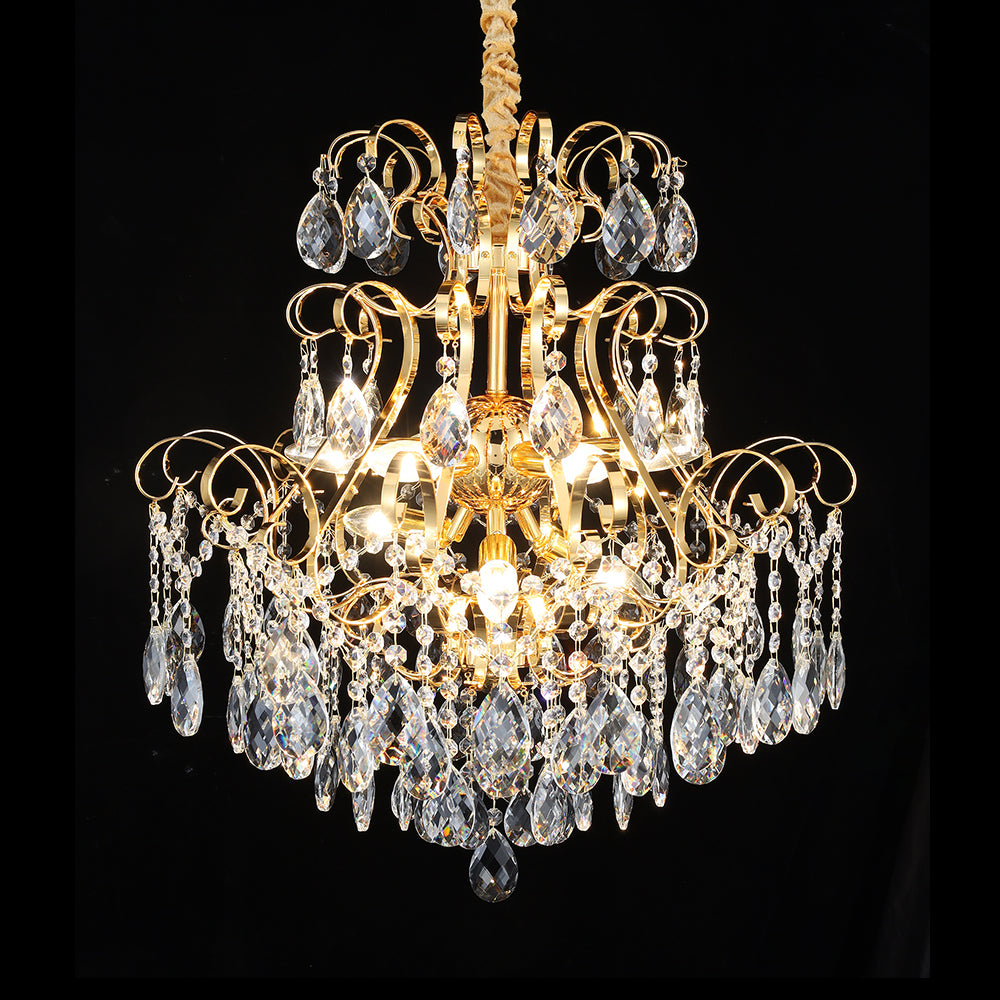 5017Wrought iron candle crystal chandelier