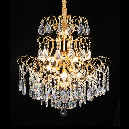 5017Wrought iron candle crystal chandelier