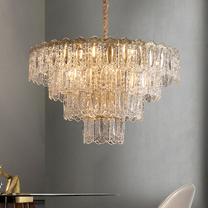 Postmodern glass chandelier, dining room chandelier, hallway chandelier