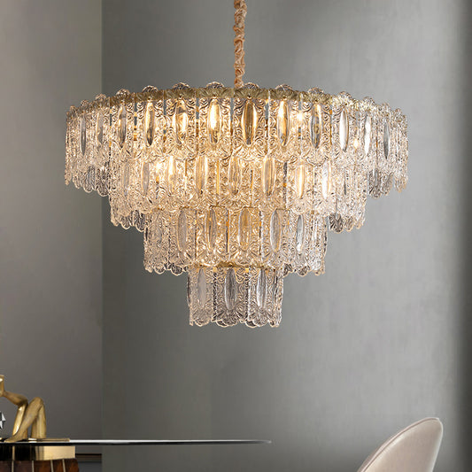 Postmodern glass chandelier, dining room chandelier, hallway chandelier