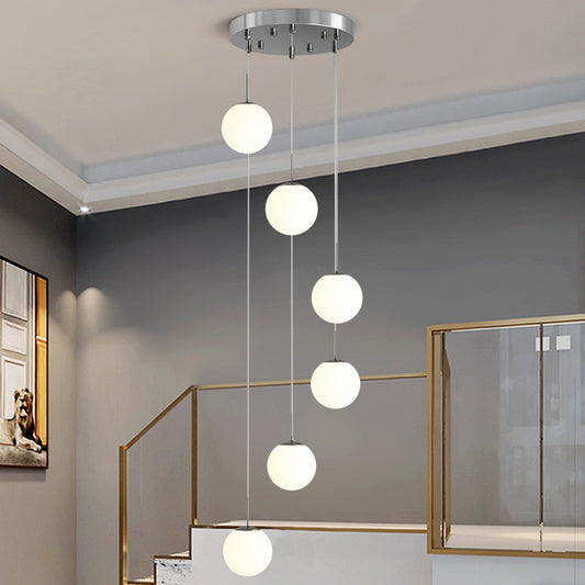 Yuhuaqi Lighting Modern Simple Glass Chandelier