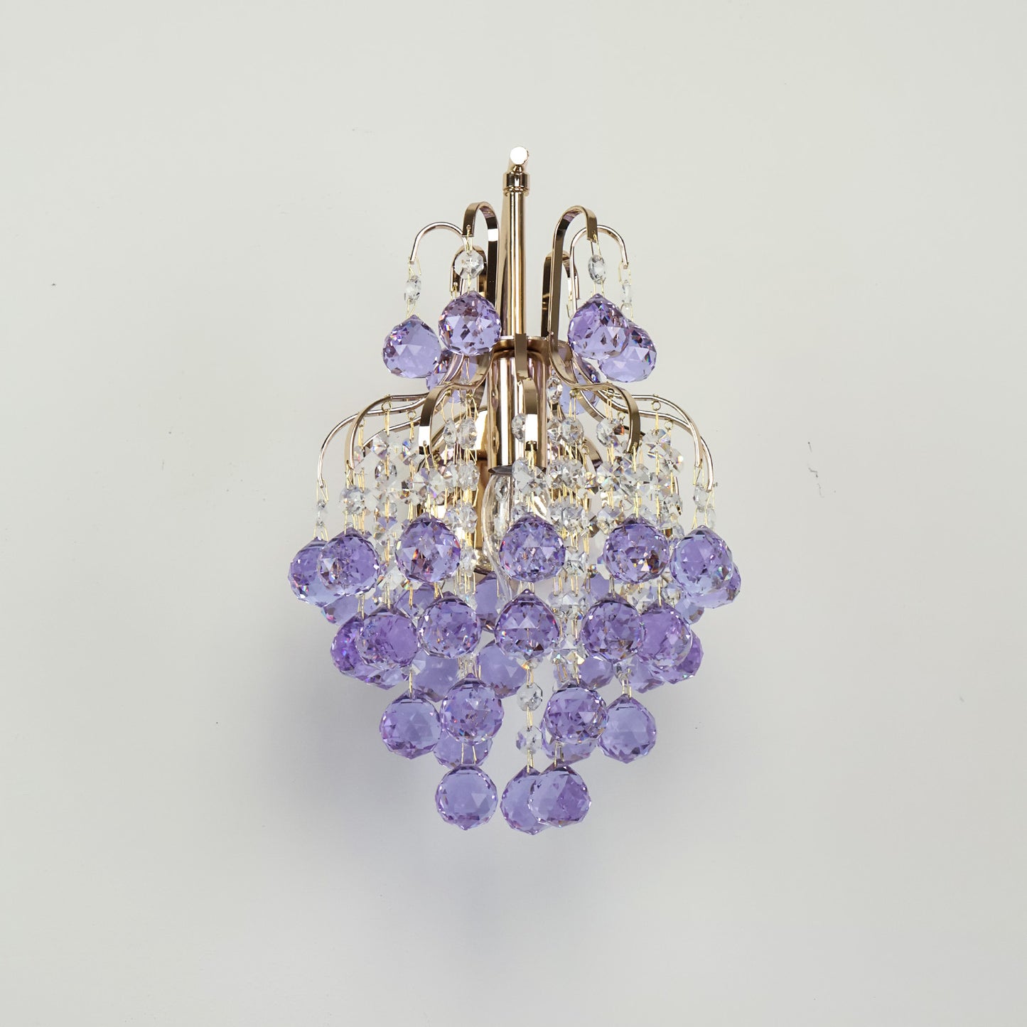 French crystal wall lamp, American style light luxury minimalist living room  European style villa  cozy bedroom  Italian style corridor  bedside wall lamp