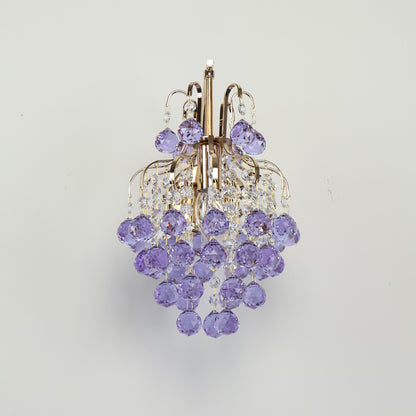 French crystal wall lamp, American style light luxury minimalist living room  European style villa  cozy bedroom  Italian style corridor  bedside wall lamp