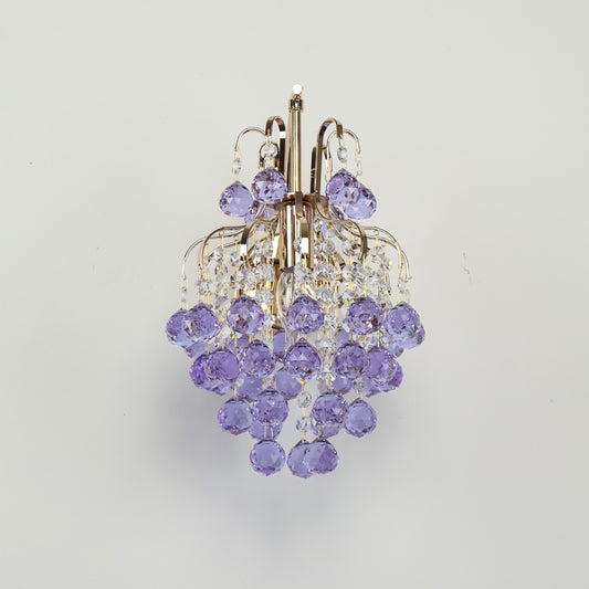 French crystal wall lamp, American style light luxury minimalist living room  European style villa  cozy bedroom  Italian style corridor  bedside wall lamp